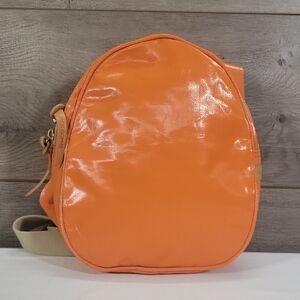 Jack Gomme Orange Coated Canvas Crossbody Bag
